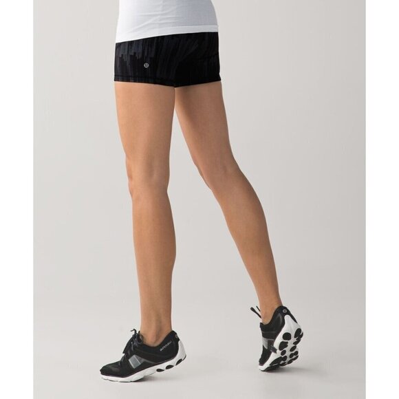 Lululemon What The Sport Short Full-On Luxtreme Scratch Match Black Multi Size 4 - Picture 3 of 8